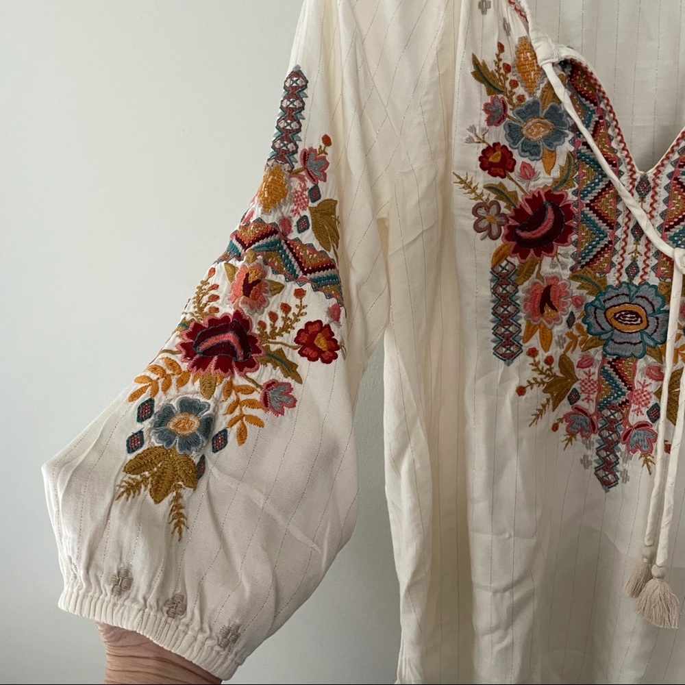 Johnny Was Clansy Peasant Blouse - Picture 9 of 13